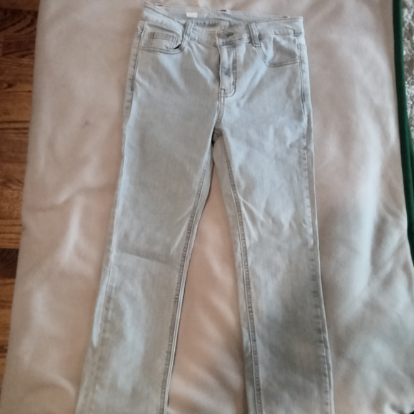Women's Straight Leg Jeans in Light Gray - Picture 1 of 3